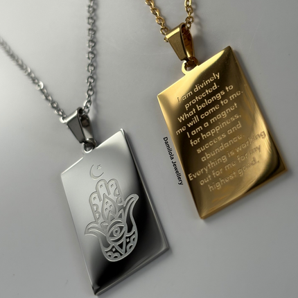 ‘I AM’ Protection&Manifestation Necklace - Gold/Silver - Double Sided