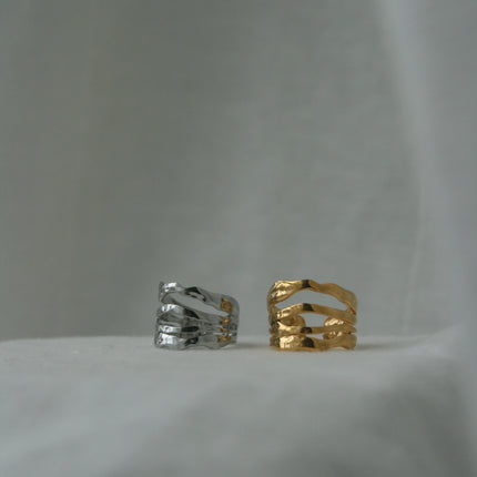 The Benin Mask Ring - Silver/Gold