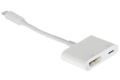 Maplin Lightning to HDMI / Lightning Charging Port Adapter - White