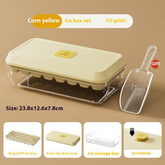 32 Grid Silicone Ice Cube Tray Mould With Lid Shovel Storage Box Remove With One Click Ice Maker DIY Whiskey Cocktail Tools Summer Kitchen Gadgets