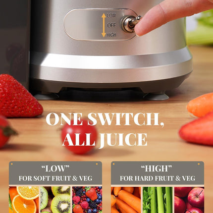 1200W Juicer 2L Whole Fruit Juice Machine Easy Clean High Yield GDOR