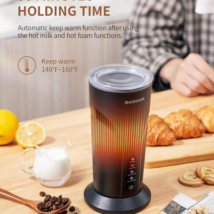 Electric Milk Frother and Steamer 300ml Cold Foam Maker SHARDOR