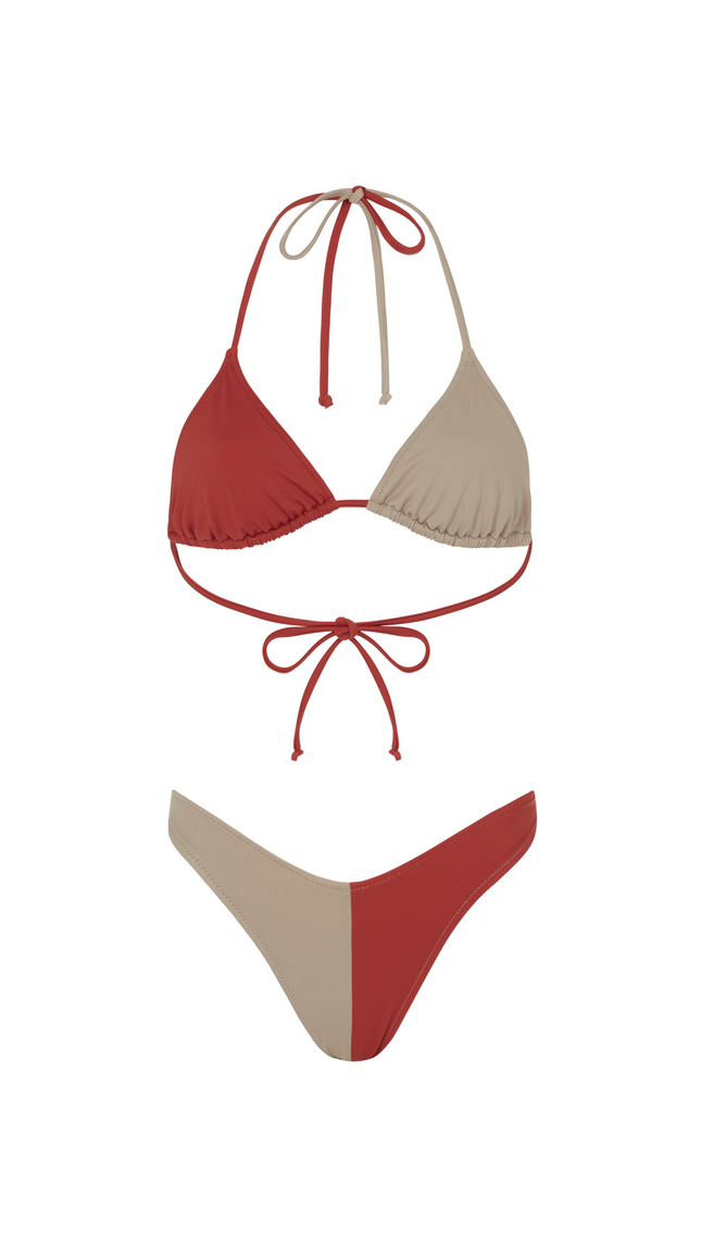 Rust Colour Duo Bikini Top