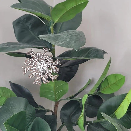 Christmas Decoration Snowflake Letter Shape Pendant