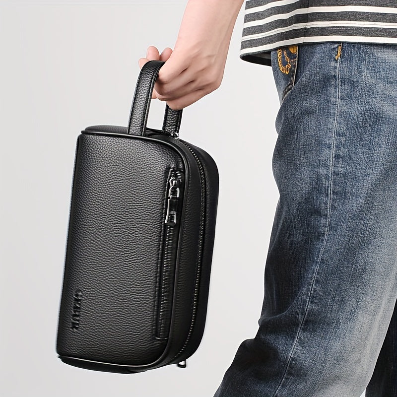 MENSON Black Clutch Bag for Men