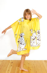 Children's Gown Yellow Doggy Print