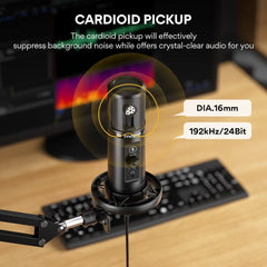 Maono USB Professional Cardioid Microphone with Boom Arm