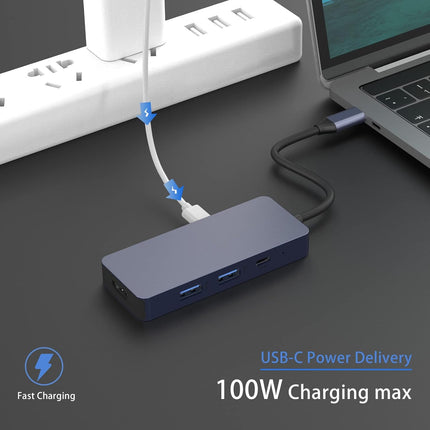 USB C Docking Station 7 IN 1 HDMI 4K USB 3.0 USB-A/C SD/TF Card Reader & More