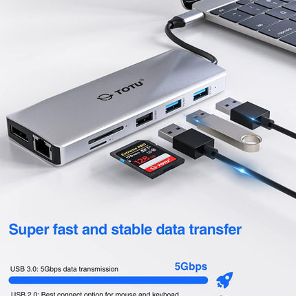 USB C Docking Station 13-in-1 Hub with Ethernet 4K USB C to 2 HDMI DP USB 3.0