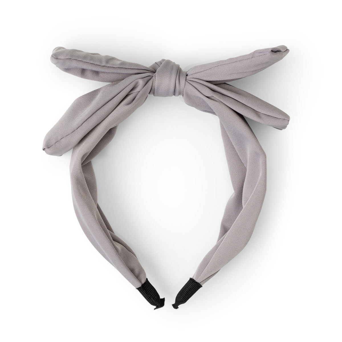 Rawr Satin Bow Headband - Grey
