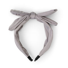 Rawr Satin Bow Headband - Grey