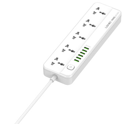 LDNIO SC5614 Universal Power Strip 2500W 5 AC Outlets 6 USB ports 2M Power Cord Extension Socket