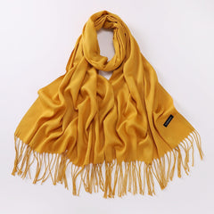 Autumn And Winter Cashmere-like Solid Color Long Scarf