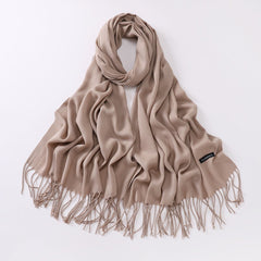 Autumn And Winter Cashmere-like Solid Color Long Scarf