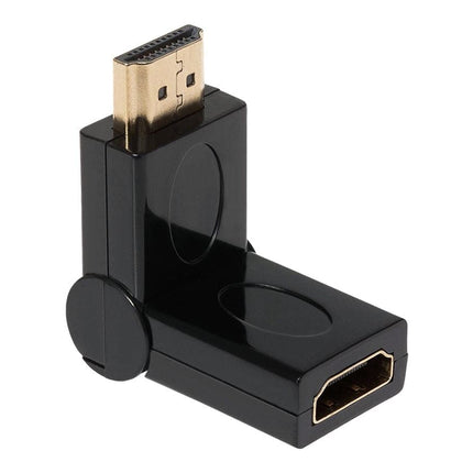 Maplin Adjustable Angle HDMI Male to HDMI Female Adapter - Black