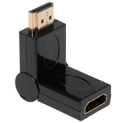 Maplin Adjustable Angle HDMI Male to HDMI Female Adapter - Black