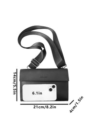 Minimalist Black Crossbody Bag – DEEL & GEER | Sleek Everyday Shoulder Bag