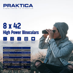 PRAKTICA Ambassador ED 8x42mm Binoculars - Green