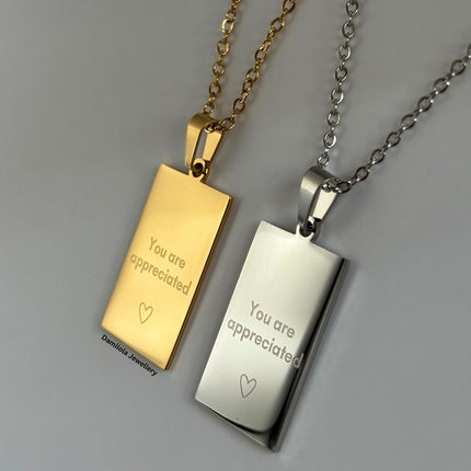 ‘Queen of my Heart’ Necklace - Gold/Silver - Double sided