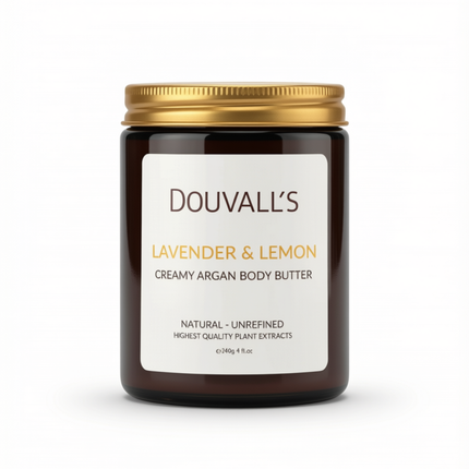Organic Creamy Argan Body Butter Lavender and Lemon 240ml