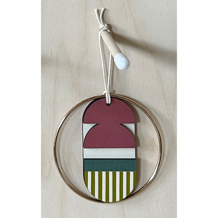 Eclectic Mini Mid-Century Wall Art - Little Wooden Decoration - Contemporary Wall Decor