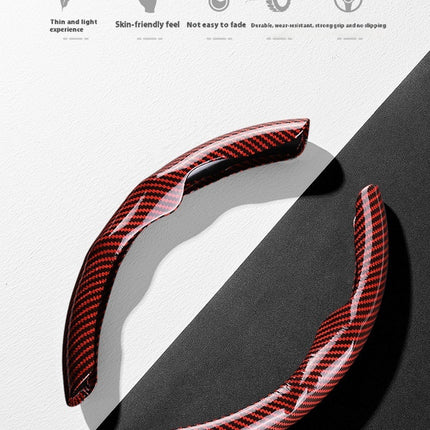 Car Carbon Fiber Pattern Glossy Car Steering Wheel Cover