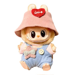 Clothes for Doll,Cute Outfit Set with Hat & Accessories for 17cm Dolls,Soft Cotton Clothing (No Doll) (Green)