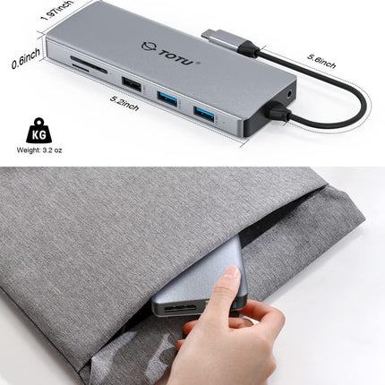 USB C Docking Station 13-in-1 Hub with Ethernet 4K USB C to 2 HDMI DP USB 3.0
