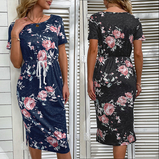 Casual Women's Black Dress High Waist