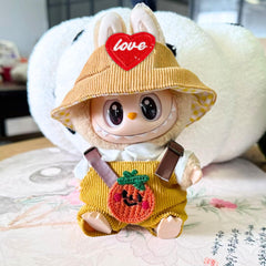 Clothes for Doll,Cute Outfit Set with Hat & Accessories for 17cm Dolls,Soft Cotton Clothing (No Doll) (Green)