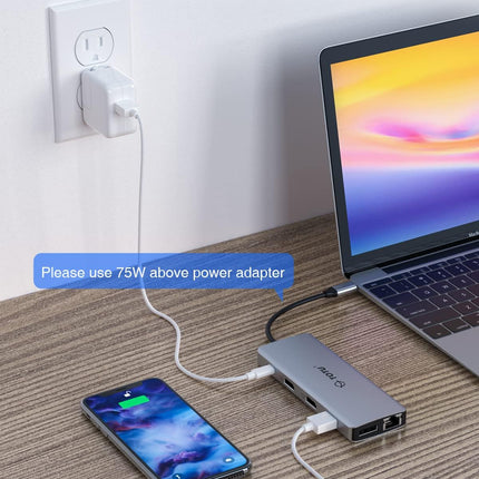 USB C Docking Station 13-in-1 Hub with Ethernet 4K USB C to 2 HDMI DP USB 3.0