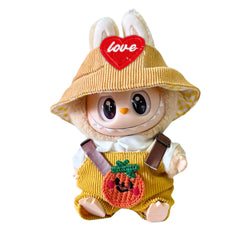 Clothes for Doll,Cute Outfit Set with Hat & Accessories for 17cm Dolls,Soft Cotton Clothing (No Doll) (Green)