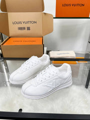 Louis Vuitton White Leather LV Trainer Sneakers - White