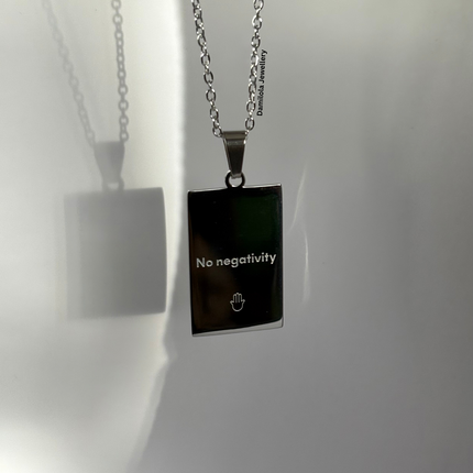 ‘Good energy. No negativity’ Necklace - Gold/Silver - Double Sided