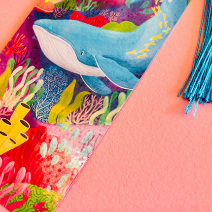 Ocean Whale Handmade Holographic Bookmark