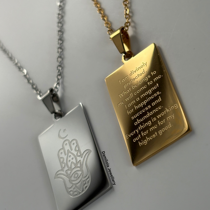 ‘I AM’ Protection&Manifestation Necklace - Gold/Silver - Double Sided