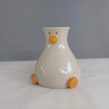 Round Boy Duck Vase