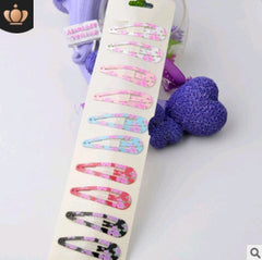 Children's water drop BB clip 5 cm solid color thick BB clip star love printing BB clip Liu seaside clip