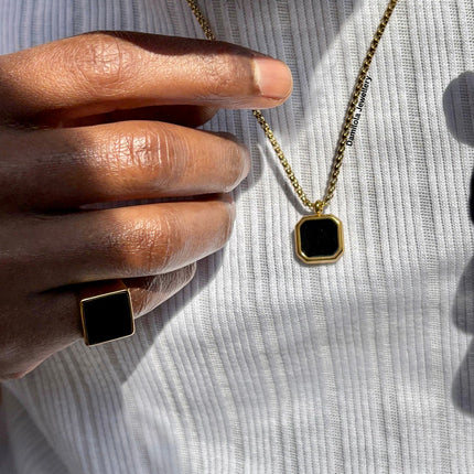 ‘King Noir’ Gold/Silver Necklace