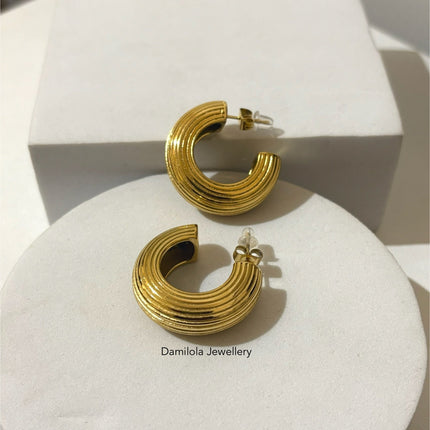 Luxe Gold Chunky ‘Jameila’ Hoop Earrings