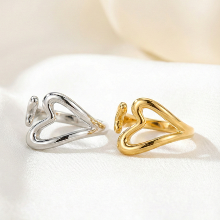 Heart to Heart Ring - Gold/Silver