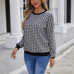 Japanese Sweet Plaid Pullover Long Sleeve Sweater