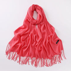 Autumn And Winter Cashmere-like Solid Color Long Scarf