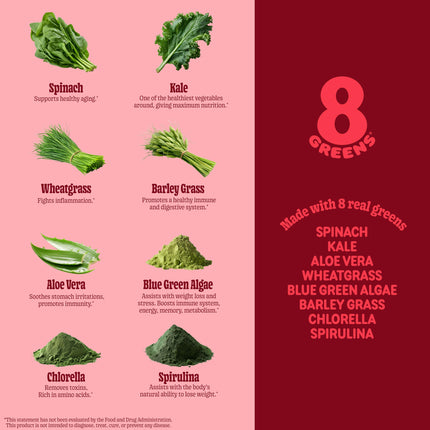 8Greens Supergreens Gummies - Organic Greens for Immunity, Metabolism & Focus | 200 Count