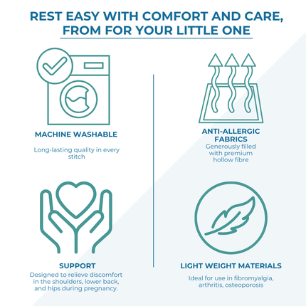 9 Ft Maternity Pillow And Case - White