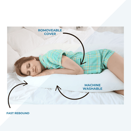 9 ft Maternity Pregnancy Pillow With Case - White