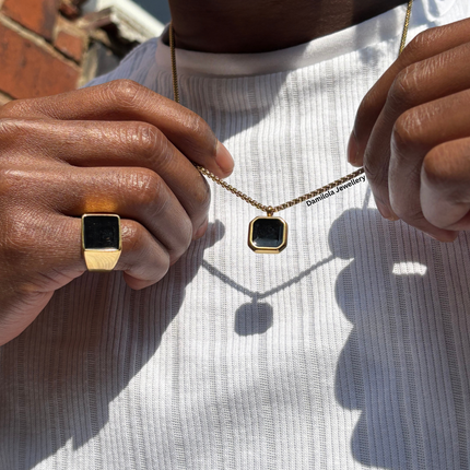 ‘King Noir’ Gold/Silver Necklace