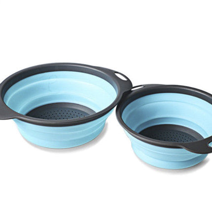 Foldable Silicone Colander Fruit Vegetable Washing Drain Basket Strainer Kitchen Collapsible Silicone Colander Baskets