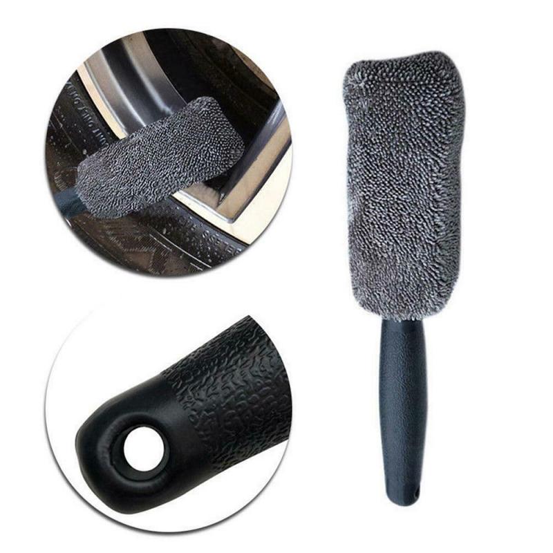 Portable Microfiber Wheel Brush: Auto Wash Cleaner Tool