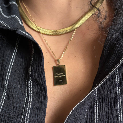‘Queen of my Heart’ Necklace - Gold/Silver - Double sided